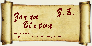Zoran Blitva vizit kartica